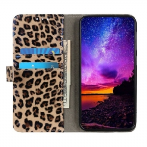 Etui Folio do Poco M4 Pro 4G Faux Leather Leopard Style