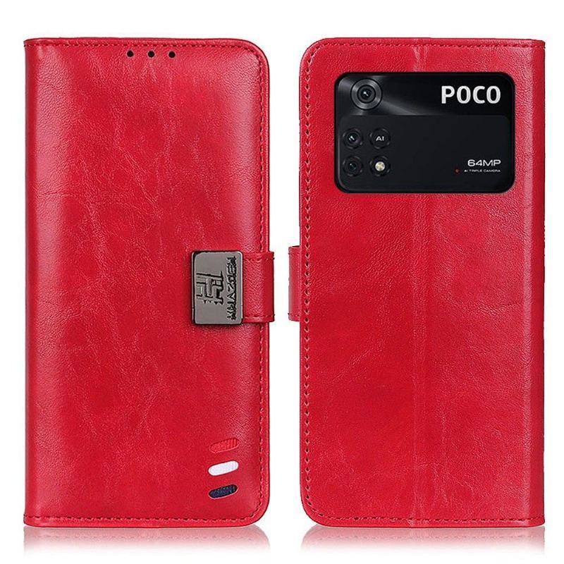 Etui Folio do Poco M4 Pro 4G Melody Efekt Skóry Khazneh