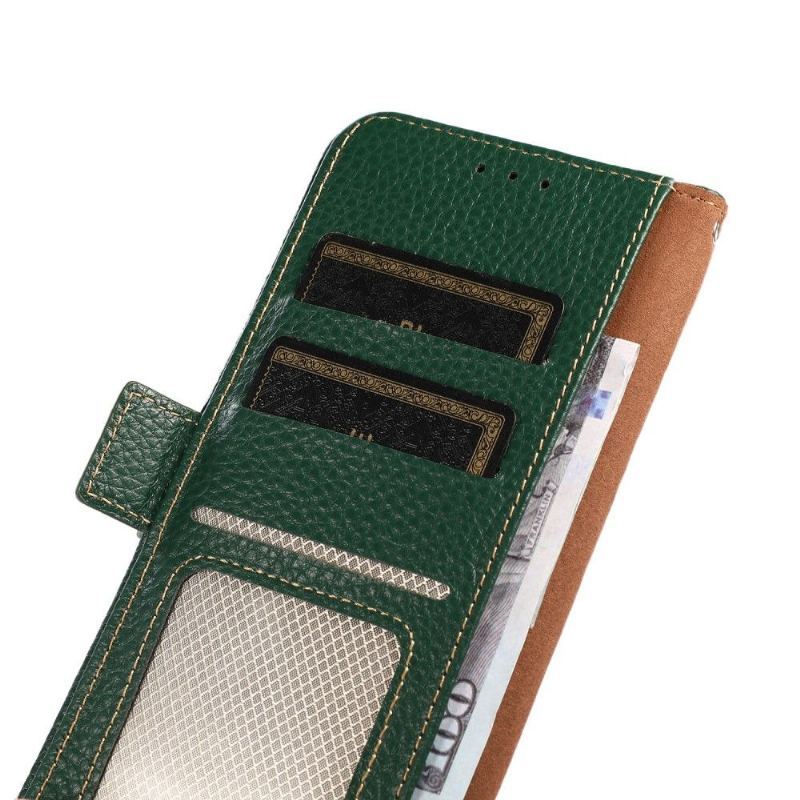 Etui Folio do Poco M4 Pro 4G Obrzeża Khazneh Grained Leather First