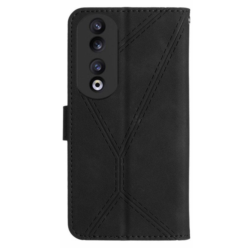 Etui Folio do Honor 90 z Łańcuch Linie I Kropkowane Paski