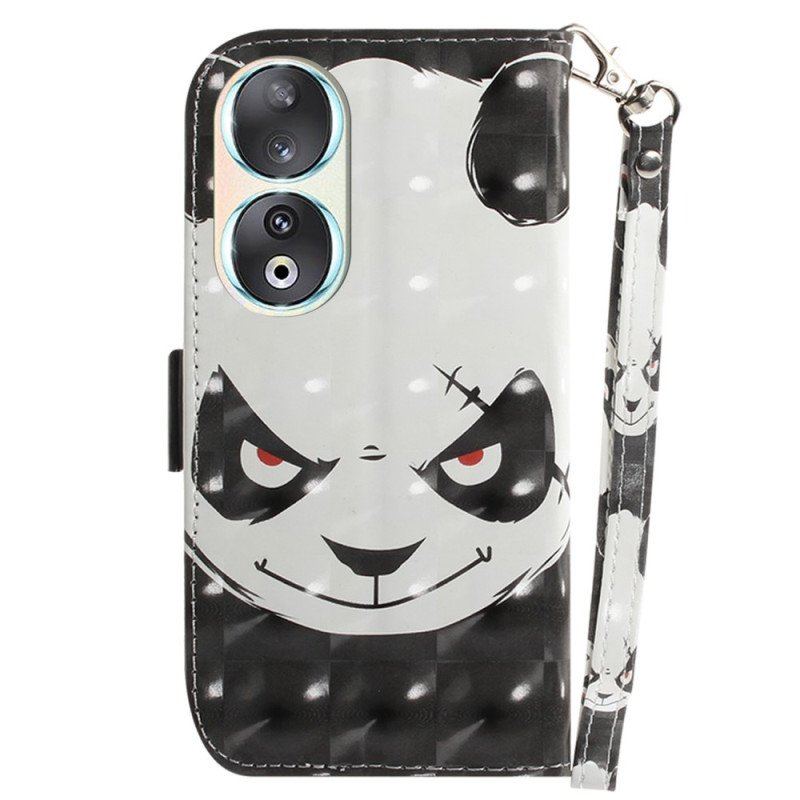 Etui Folio do Honor 90 z Łańcuch Wściekła Panda Z Paskiem