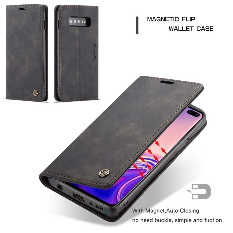 Case do Samsung Galaxy S10 Plus Biznes Premium Imitacja Skóry