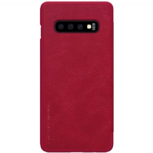 Case do Samsung Galaxy S10 Plus Nillkin Qin Skórzana Okładka