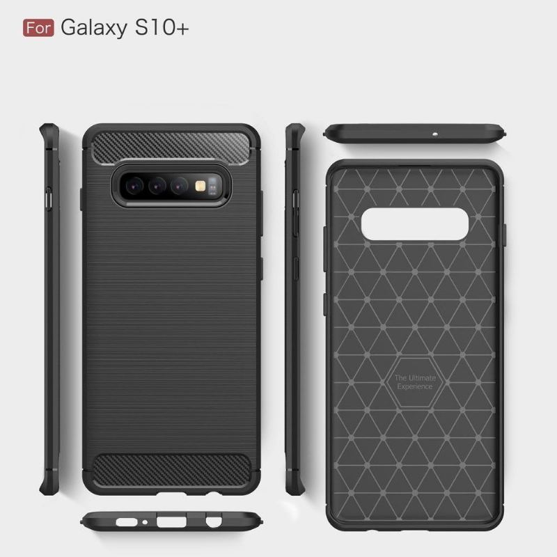 Etui do Samsung Galaxy S10 Plus Classic Carbon Brushed Gel