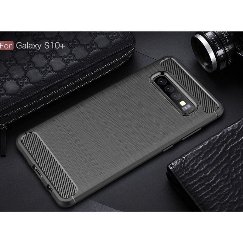 Etui do Samsung Galaxy S10 Plus Classic Carbon Brushed Gel