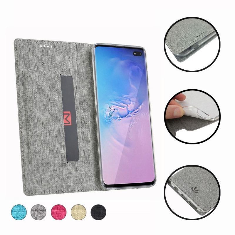 Etui do Samsung Galaxy S10 Plus Classic Obsługa Teksturowanych Nawiasów Klamrowych