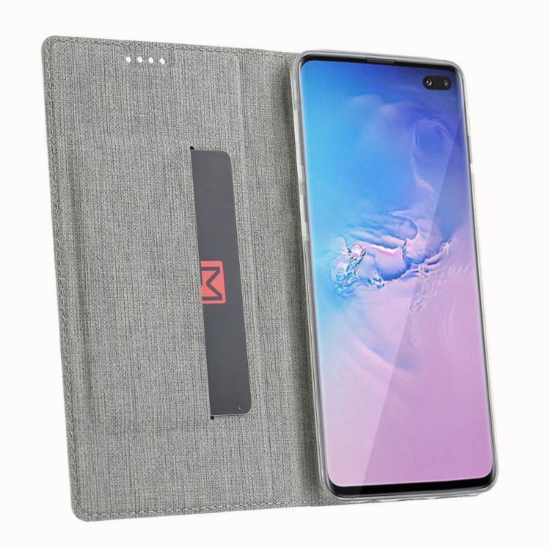 Etui do Samsung Galaxy S10 Plus Classic Obsługa Teksturowanych Nawiasów Klamrowych