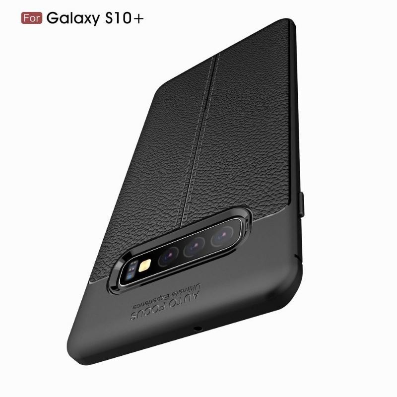 Etui do Samsung Galaxy S10 Plus Classic Żel Wykończeniowy Ze Sztucznej Skóry