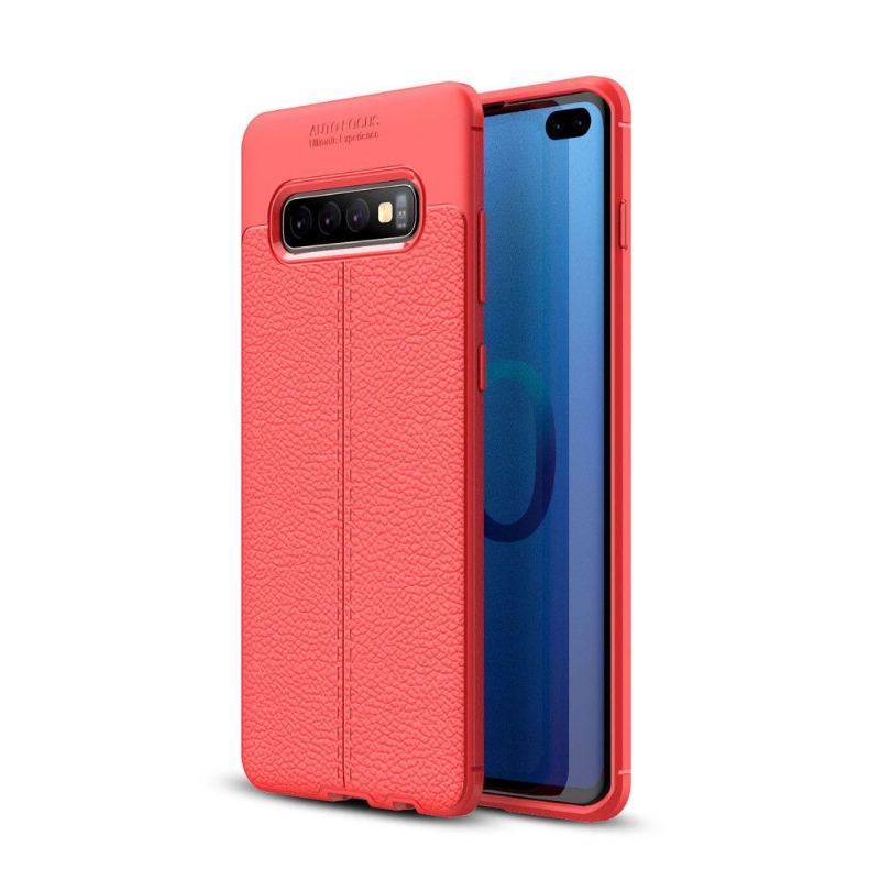 Etui do Samsung Galaxy S10 Plus Classic Żel Wykończeniowy Ze Sztucznej Skóry