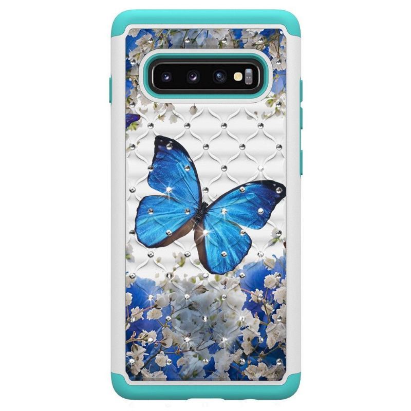 Etui do Samsung Galaxy S10 Plus Odporny Na Wstrząsy Niebieski Motyl