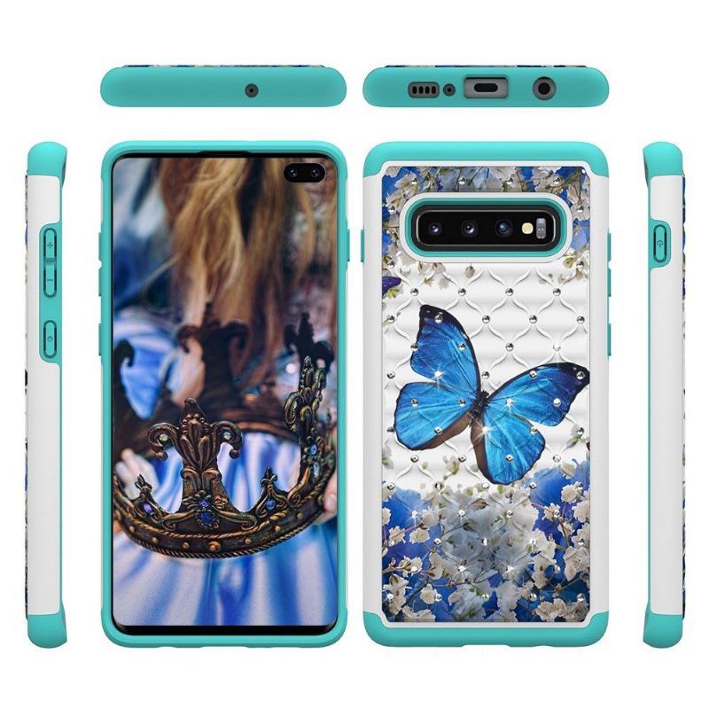 Etui do Samsung Galaxy S10 Plus Odporny Na Wstrząsy Niebieski Motyl