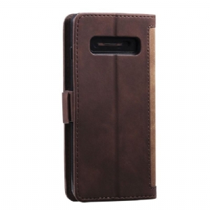 Etui Folio do Samsung Galaxy S10 Plus Obrzeża Vintage Pocket