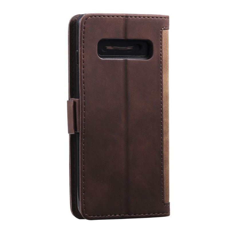 Etui Folio do Samsung Galaxy S10 Plus Obrzeża Vintage Pocket