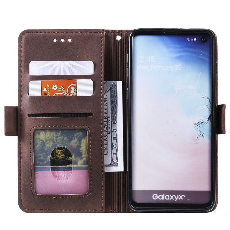 Etui Folio do Samsung Galaxy S10 Plus Obrzeża Vintage Pocket