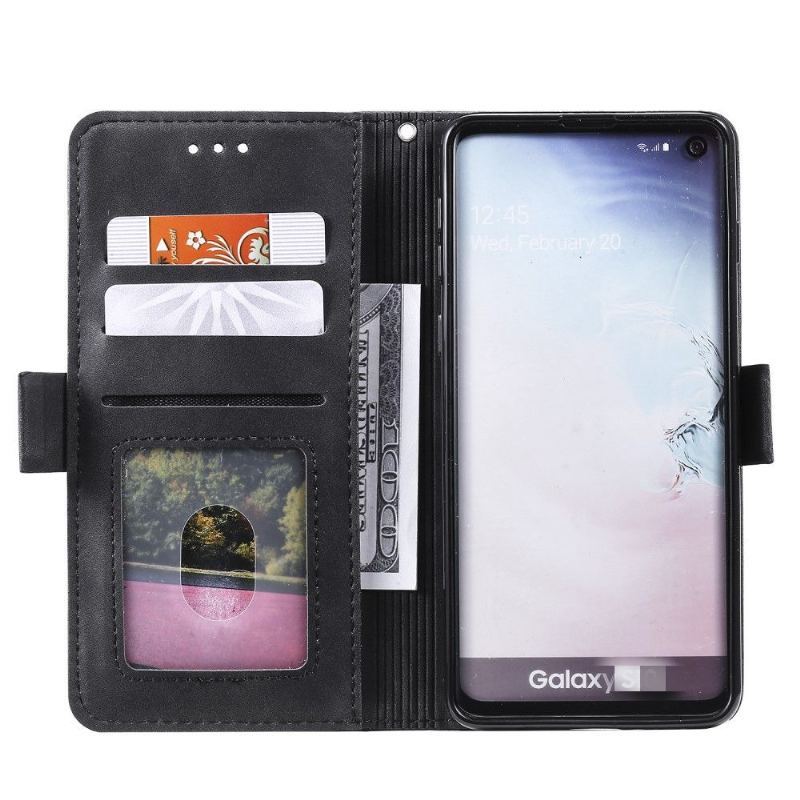 Etui Folio do Samsung Galaxy S10 Plus Obrzeża Vintage Pocket