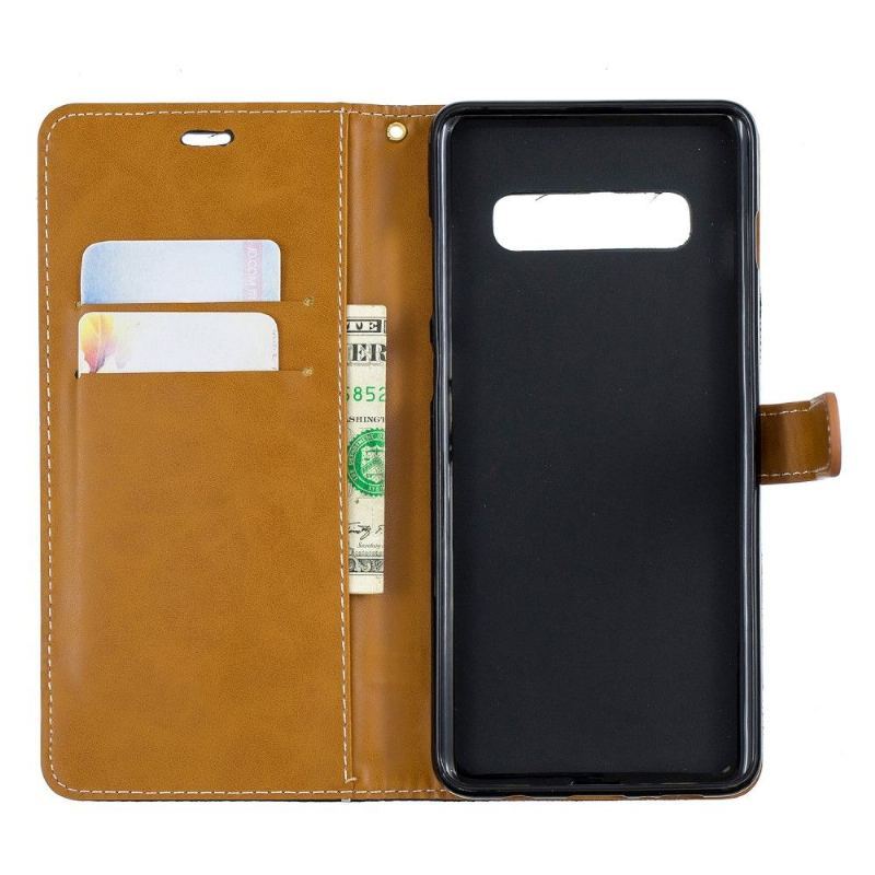 Etui Folio do Samsung Galaxy S10 Plus Powlekane Etui Na Karty