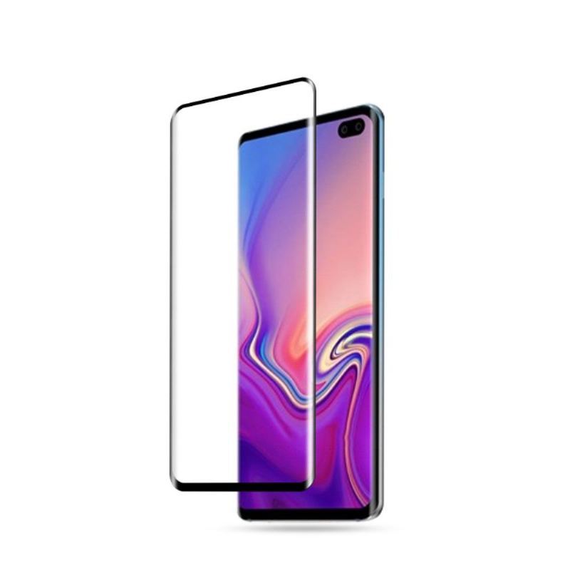 Etui Na Telefon do Samsung Galaxy S10 Plus Etui Ochronne Pełne Szkło Hartowane Na Ekran - Czarne