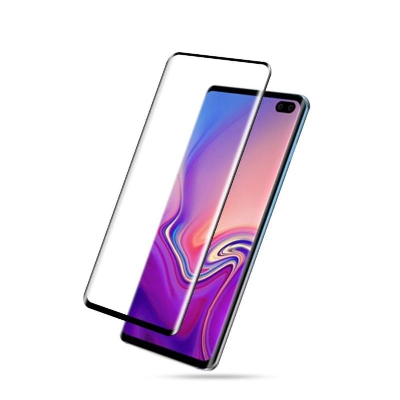 Etui Na Telefon do Samsung Galaxy S10 Plus Etui Ochronne Pełne Szkło Hartowane Na Ekran - Czarne