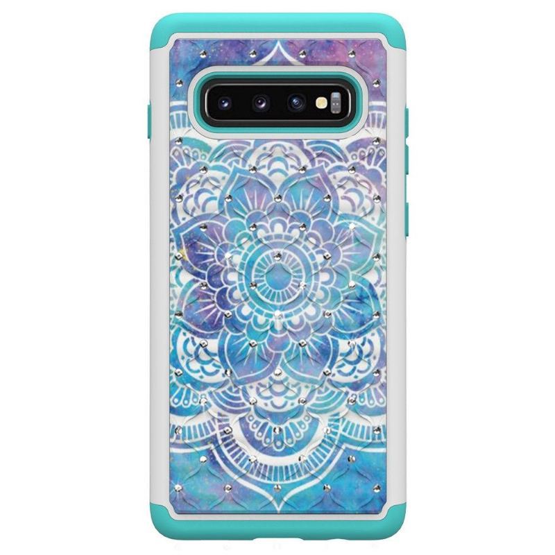 Futerały do Samsung Galaxy S10 Plus Obrzeża Odporna Na Wstrząsy Kwiatowa Mandala