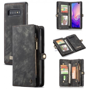 Futerały Etui Folio do Samsung Galaxy S10 Plus Portfel 2w1 I Powłoka Magnetyczna