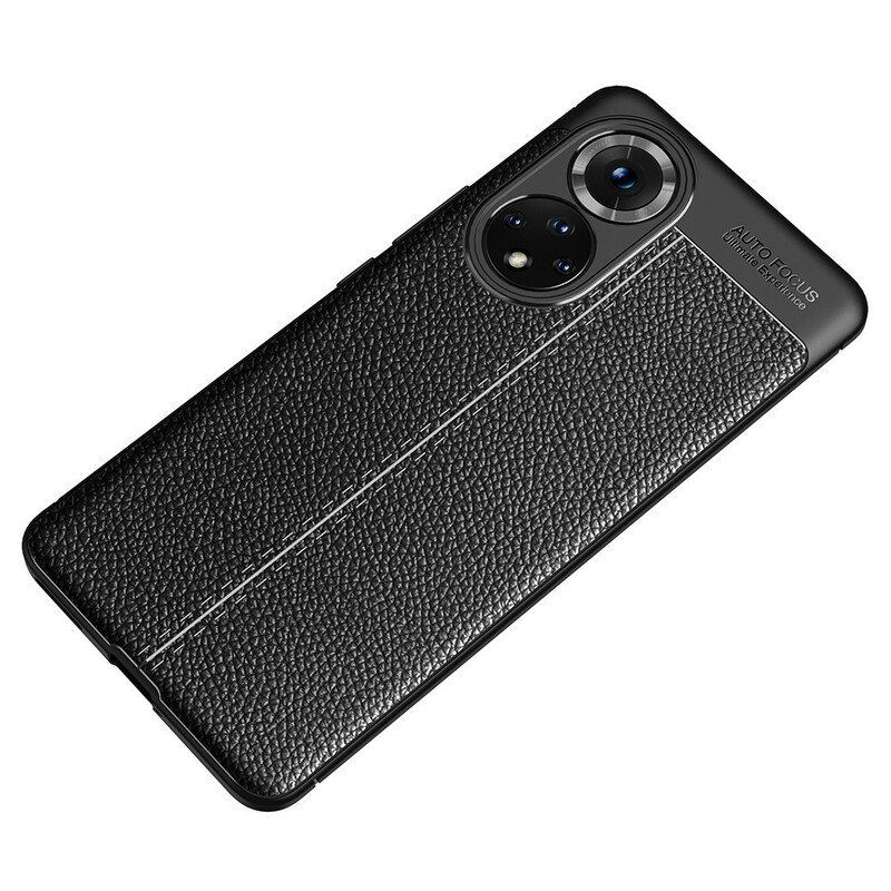 Etui do Honor 50 Pro Efekt Skóry Liczi Pro Double Line