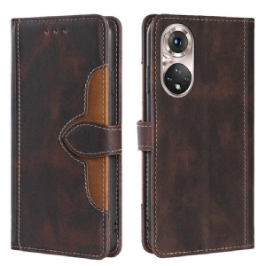 Etui Folio do Honor 50 Pro Pro Faux Leather Dwukolorowy Stylowy