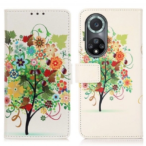 Etui Folio do Honor 50 Pro Pro Flower Tree