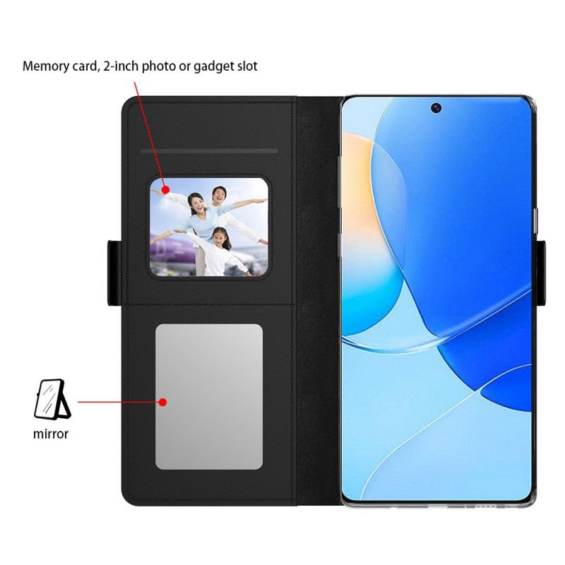 Etui Folio Do Huawei Nova 12s Lustro I Wyjmowany Uchwyt Na Karty