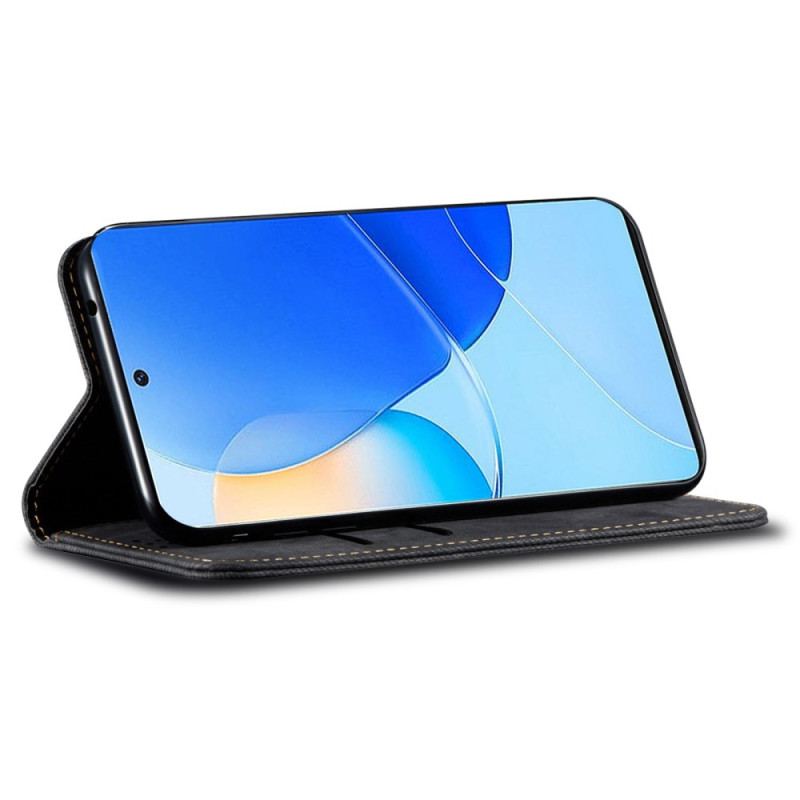 Flip Kotelot Huawei Nova 12s Tkanina Dżinsowa