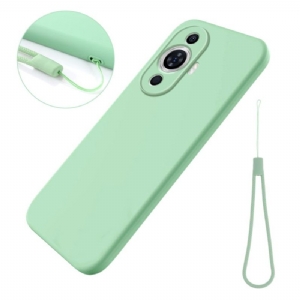 Futerały Huawei Nova 12s Etui Na Telefon Pasek Z Płynnego Silikonu