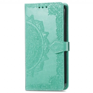 Etui Folio Motorola Edge 50 Pro Barokowa Mandala Z Paskiem Etui Ochronne