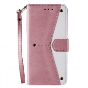 Etui Folio Motorola Edge 50 Pro Dwukolorowy Z Paskiem Etui Ochronne