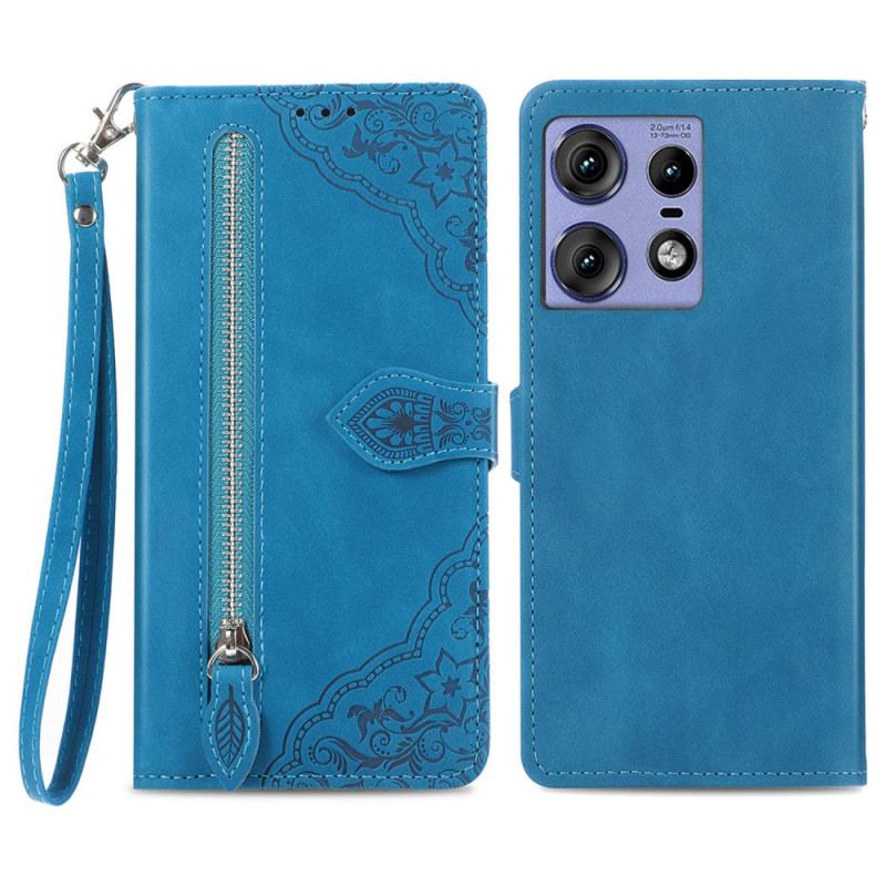 Etui Folio Motorola Edge 50 Pro Koronkowy Portfel