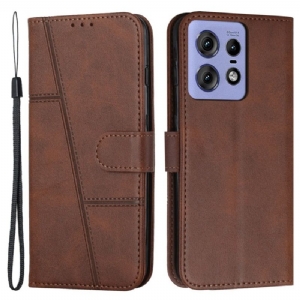 Etui Folio Motorola Edge 50 Pro Paski W Stylu Biznesowym Etui Ochronne