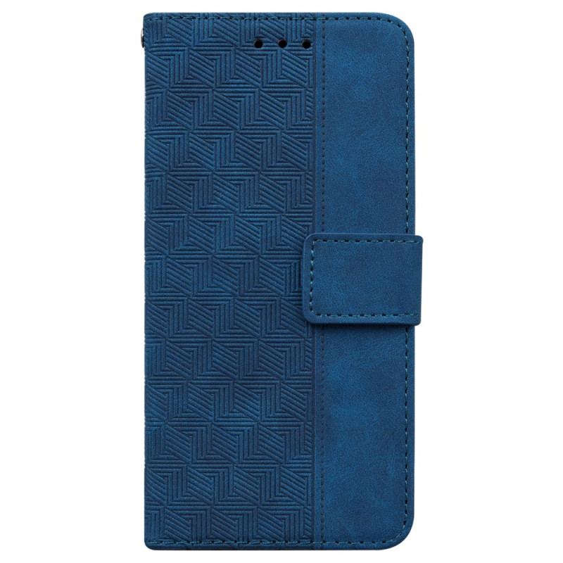 Etui Folio Motorola Edge 50 Pro Tkany Wzór Na Ramiączkach