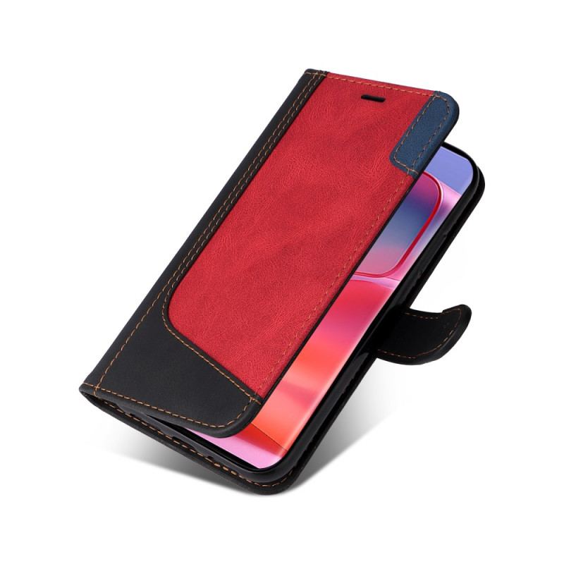 Etui Folio Motorola Edge 50 Pro Trójkolorowy Z Paskiem Etui Ochronne