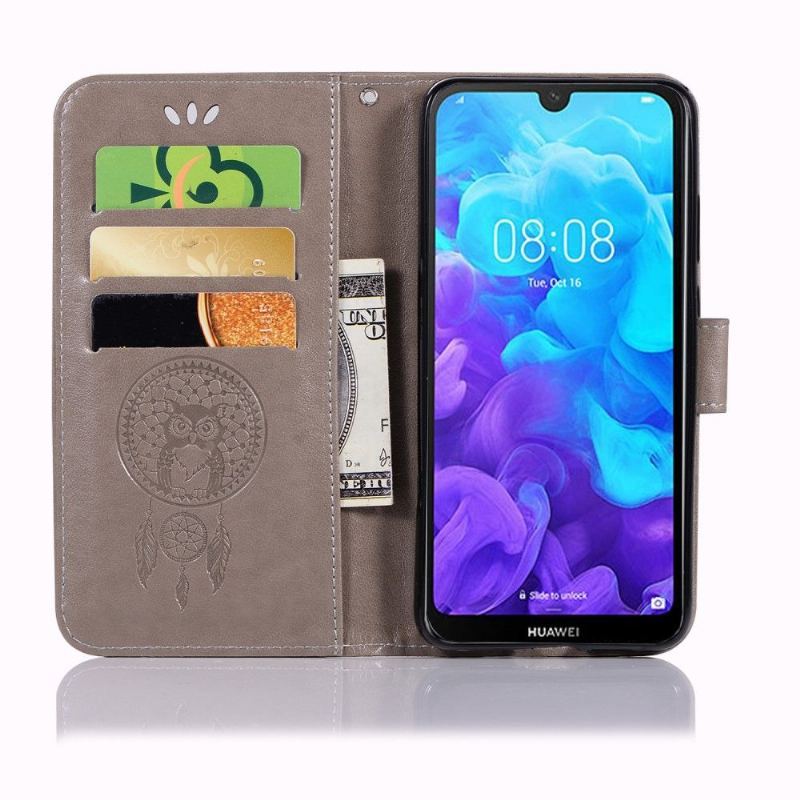 Etui do Huawei Y5 2019 Anti-fall Łapacz Snów Sowa