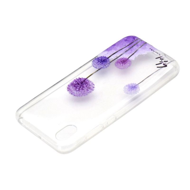 Etui do Huawei Y5 2019 Biznes Purple Dandelions