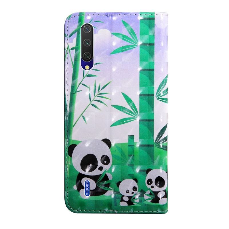 Skórzany Futerał do Xiaomi Mi 9 Lite Panda Family