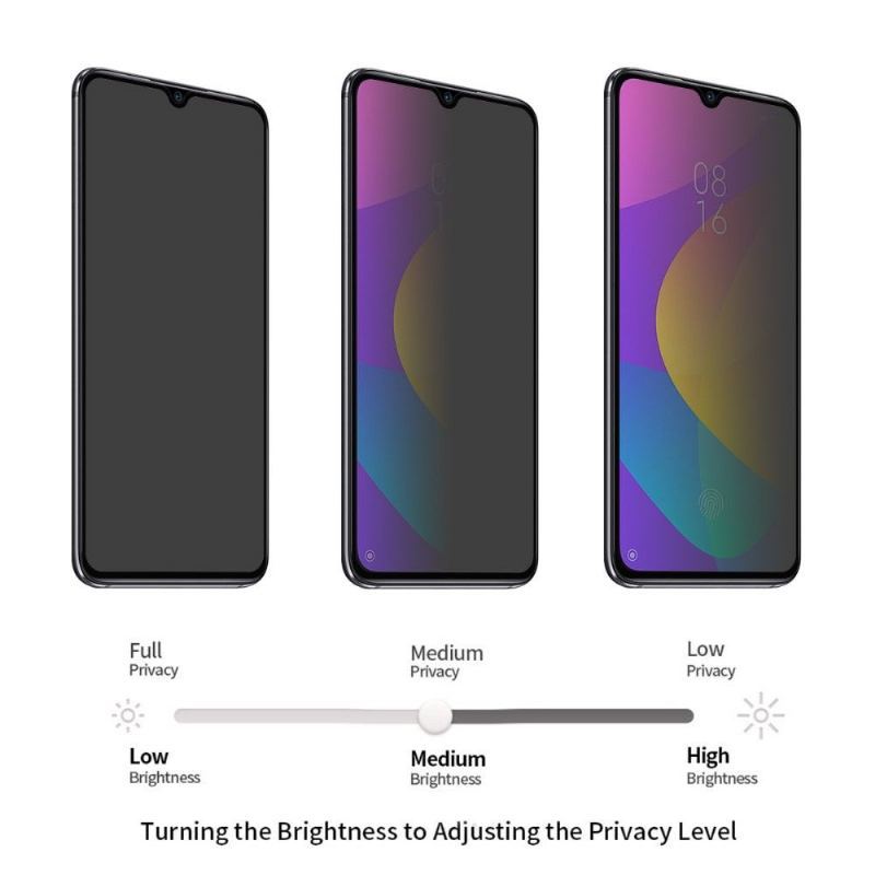 Xiaomi Mi 9 Lite - Hartowane Szkło Ochronne I Filtr Prywatyzujący