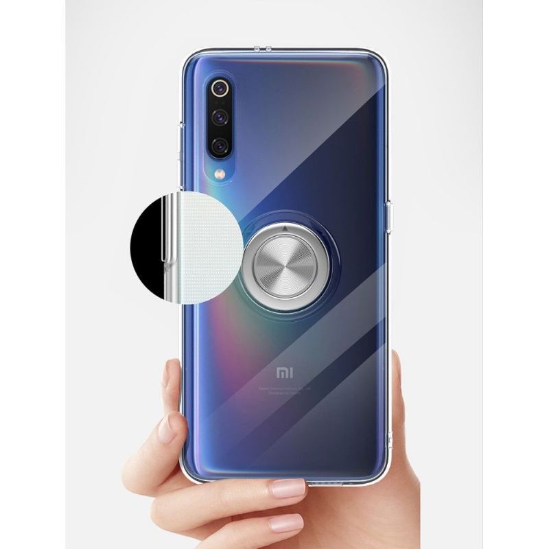 Etui do Xiaomi Mi 9 Anti-fall Z Pierścieniem Magnetycznym - Przezroczysty