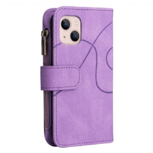 Etui Folio do iPhone 13 Mini Bicolor Artystyczna Seria 002