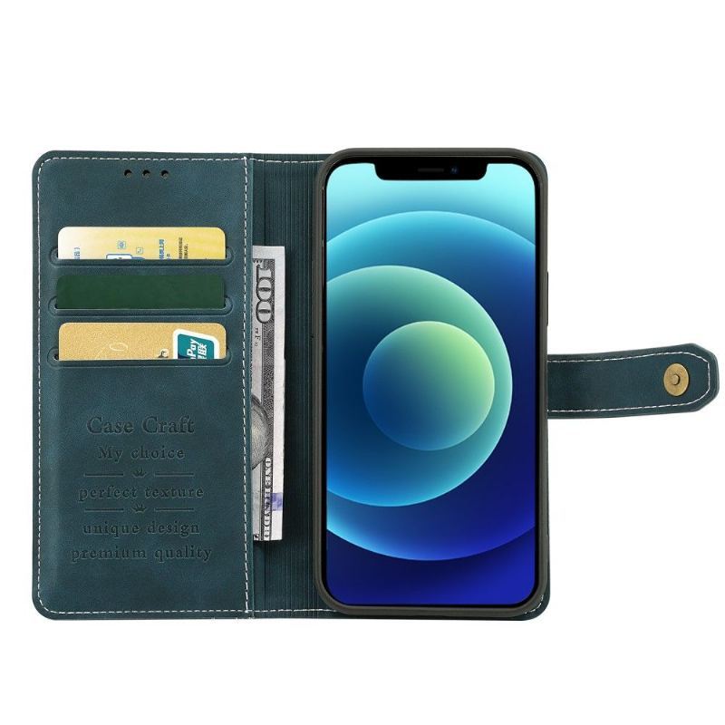 Etui Folio do iPhone 13 Mini Classic Etui Ochronne Ze Szwami