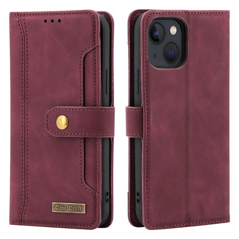 Etui Folio do iPhone 13 Mini Classic Etui Ochronne Ze Szwami