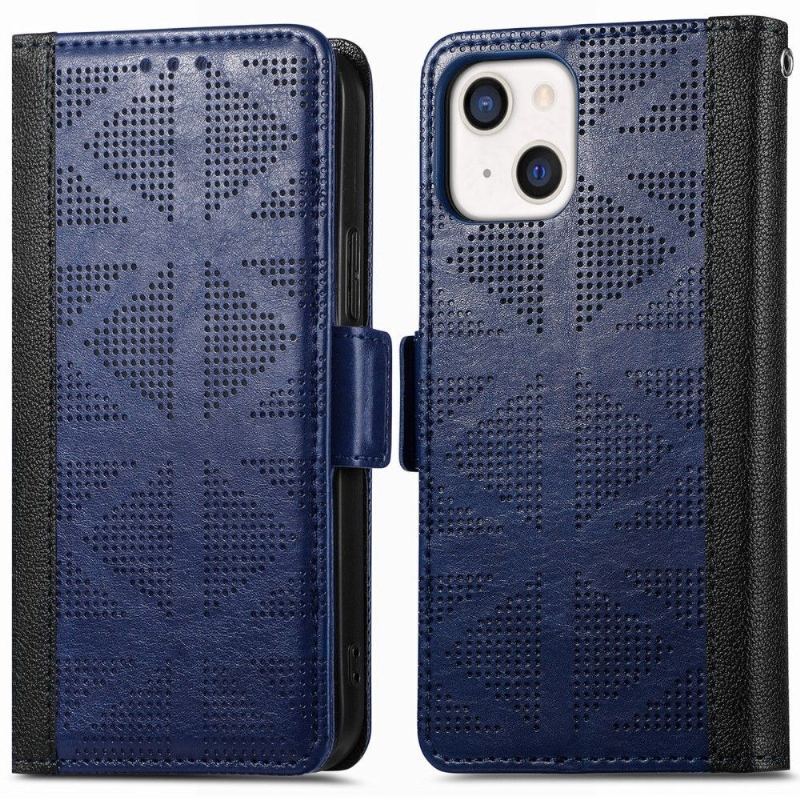 Etui Folio do iPhone 13 Mini Sztuczna Skóra Z Otworami