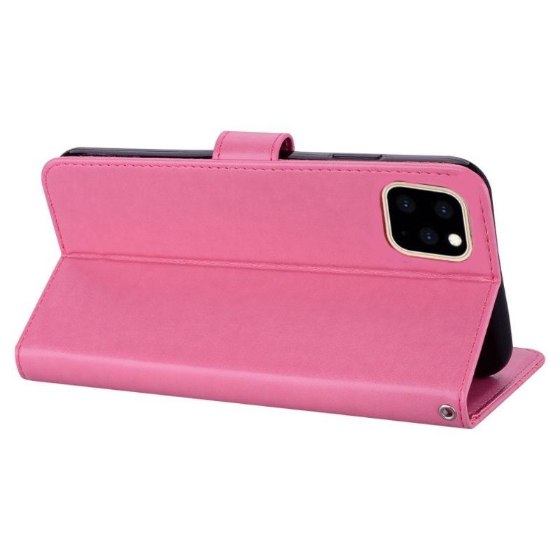 Etui Folio do iPhone 13 Mini Wytłaczana Sowa