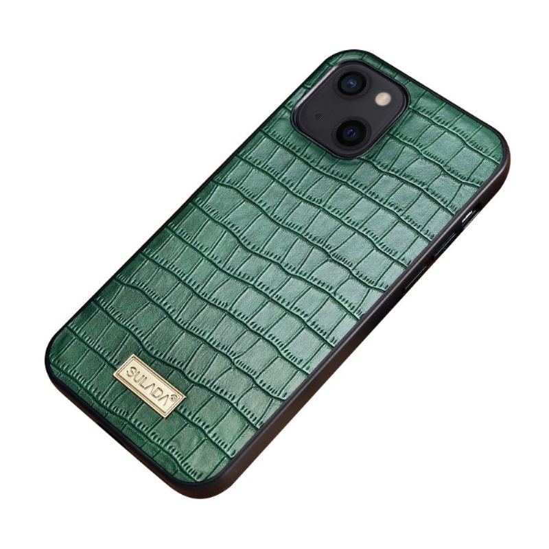 Futerały do iPhone 13 Mini Sulada Croco Efekt Skóry