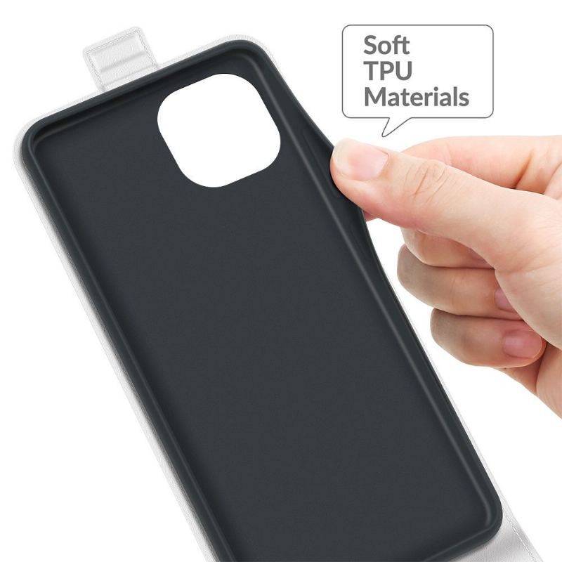 Skórzany Futerał do iPhone 13 Mini Anti-fall Etui Folio Ze Sztucznej Skóry W Pionie