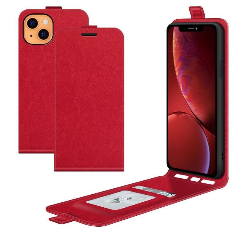 Skórzany Futerał do iPhone 13 Mini Anti-fall Etui Folio Ze Sztucznej Skóry W Pionie