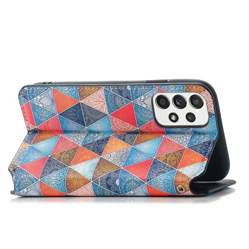 Etui Folio do Samsung Galaxy A33 5G Classic Skórzany Futerał Flap Flip Mandala Kalejdoskop